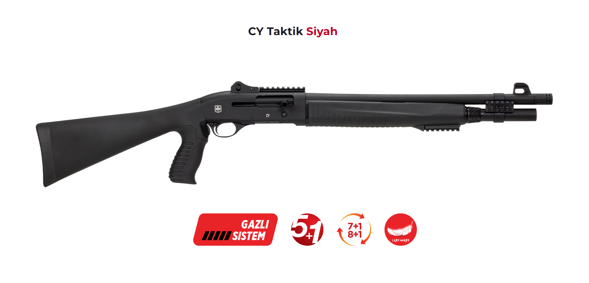 ATA ARMS CY Taktik Siyah Yarı Otomatik Av Tüfeği CY Taktik Siyah