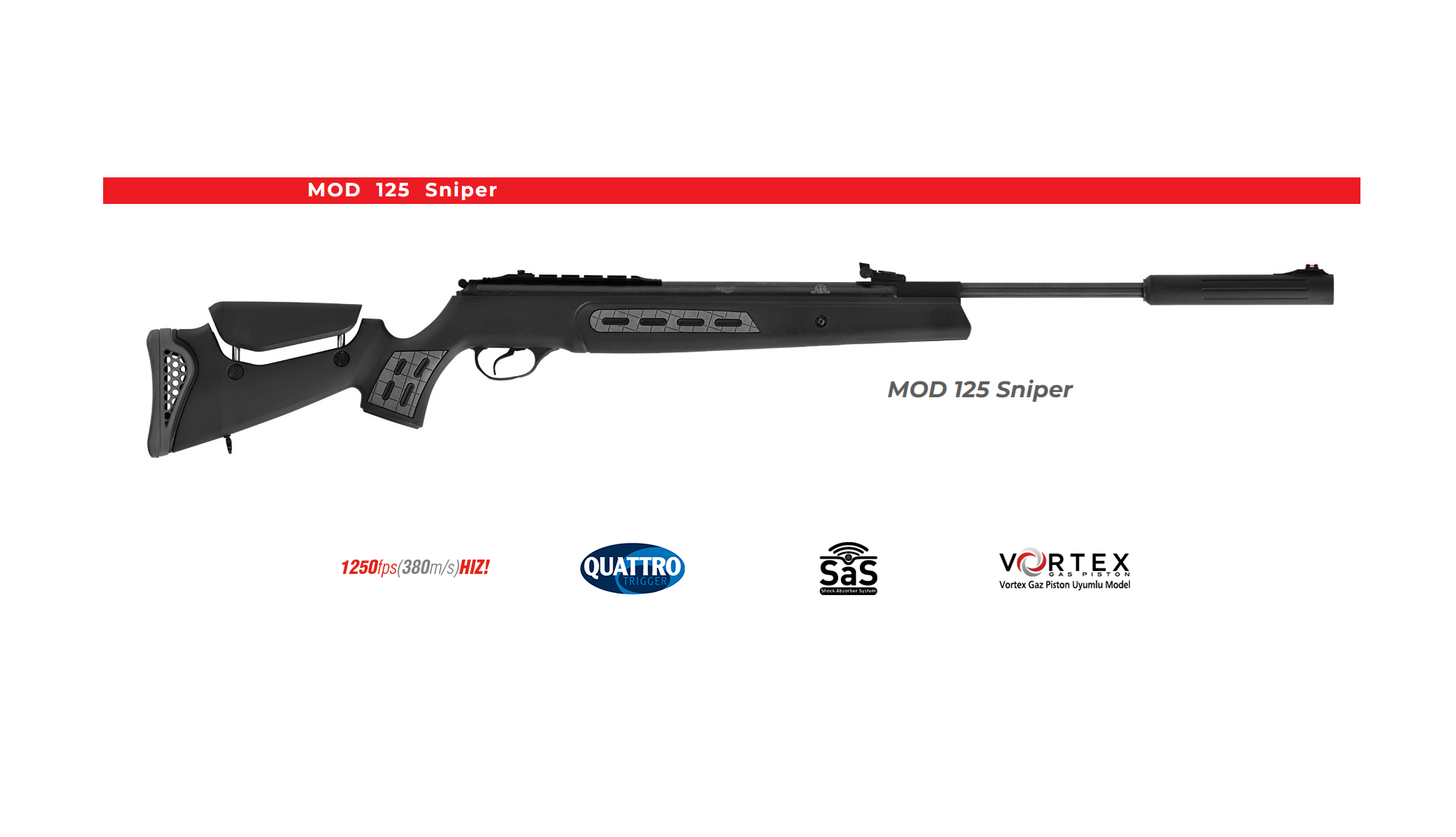 HATSAN MOD 125 Sniper Kırma Namlu Havalı Tüfek