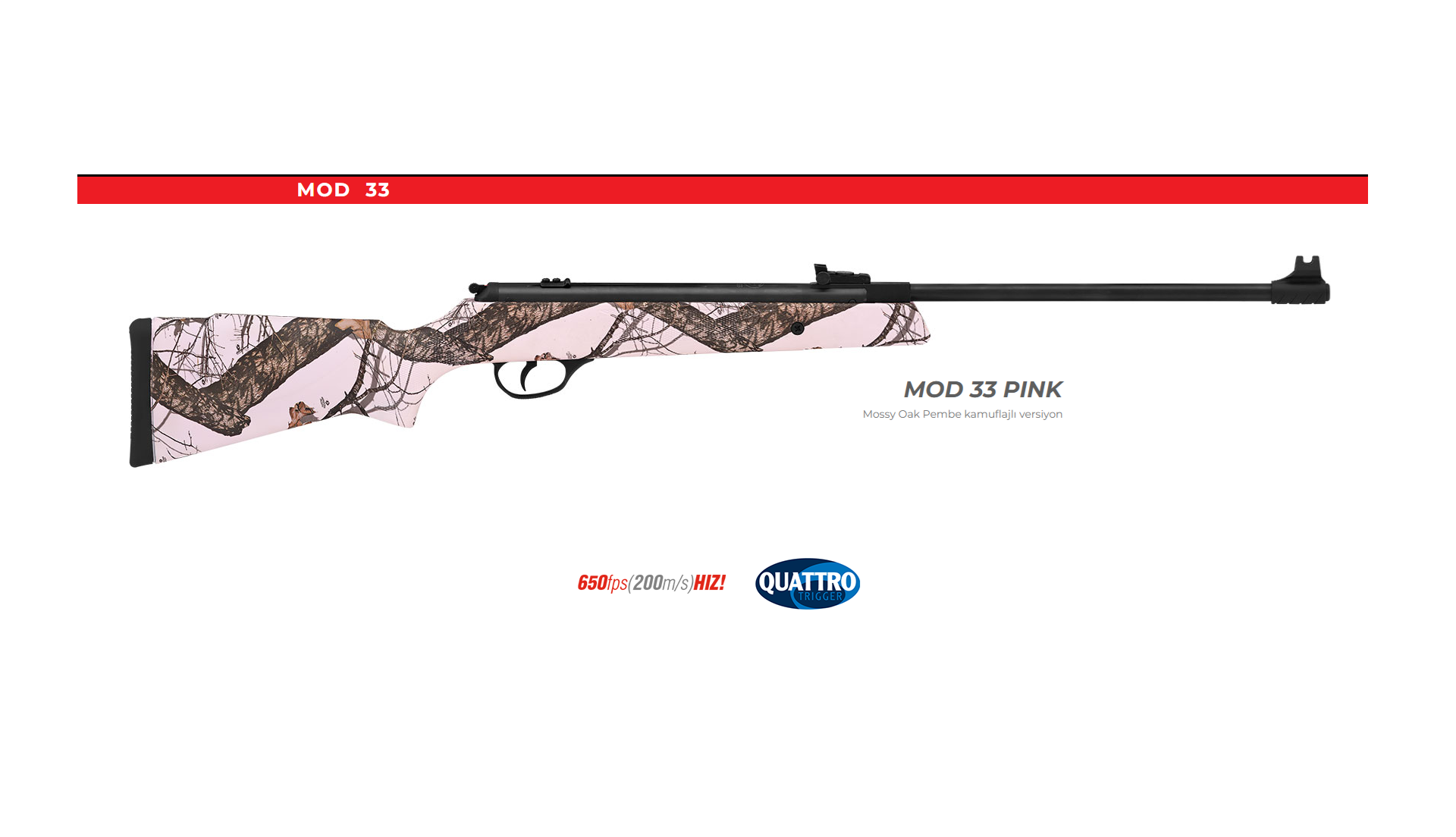 HATSAN MOD 33 PINK Kırma Namlu Havalı Tüfek