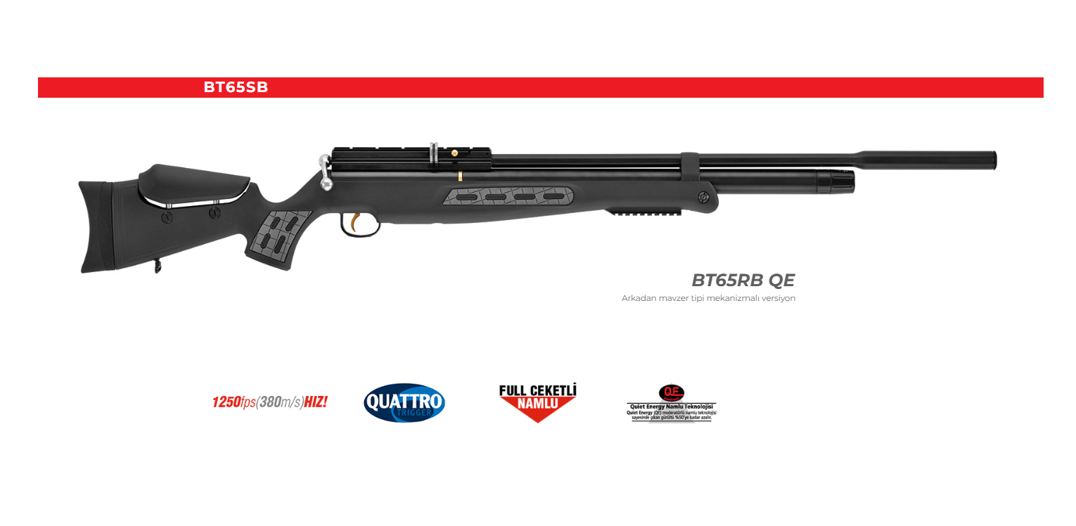 HATSAN BT65RB-QE (Rear Bolt) PCP Havalı Tüfek