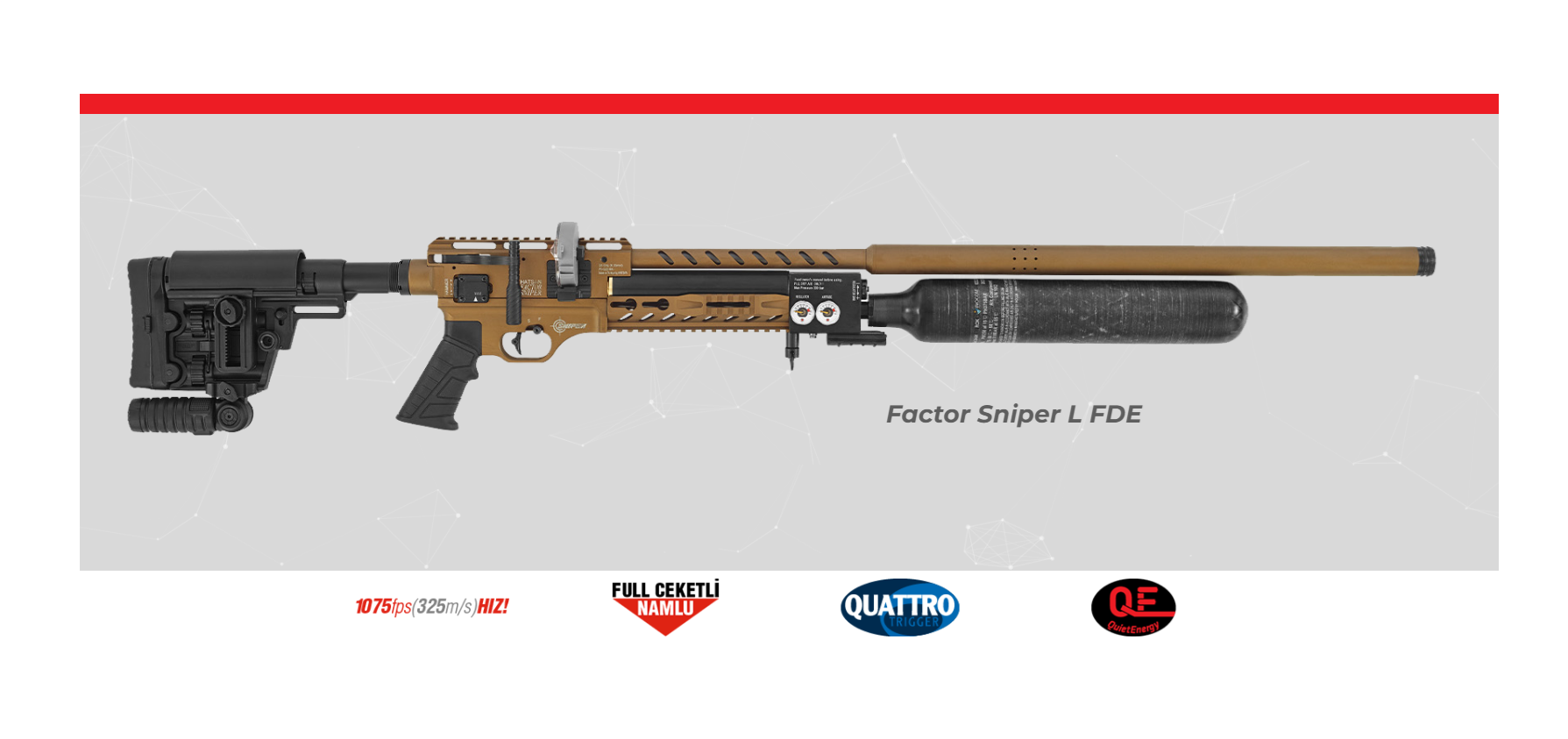 HATSAN Factor Sniper L FDE PCP Havalı Tüfek