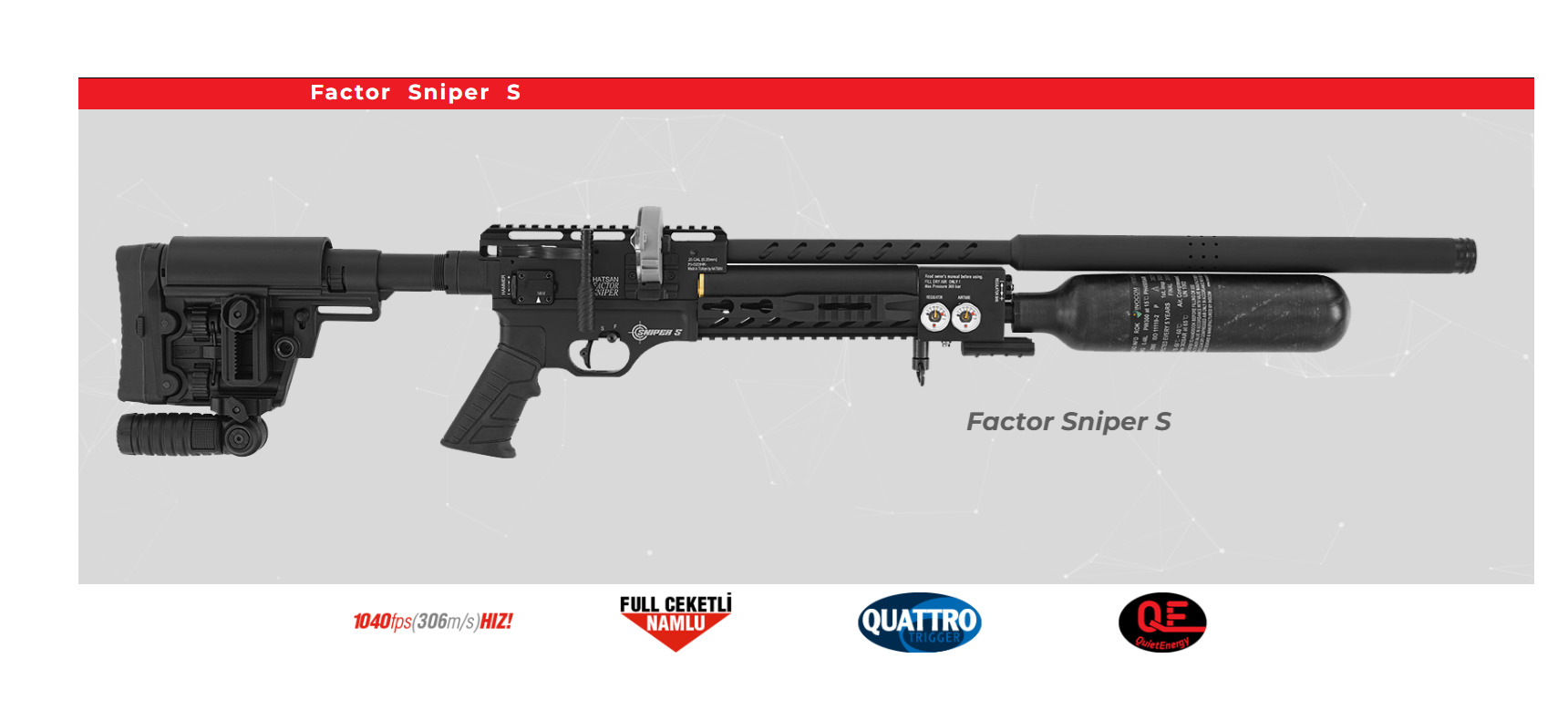 HATSAN FACTOR SNIPER S PCP Havalı Tüfek