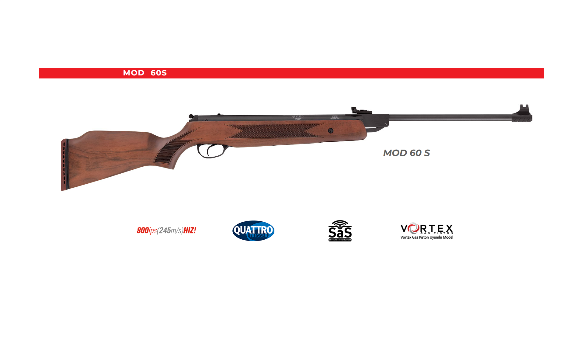 HATSAN MOD 60S Kırma Namlu Havalı Tüfek