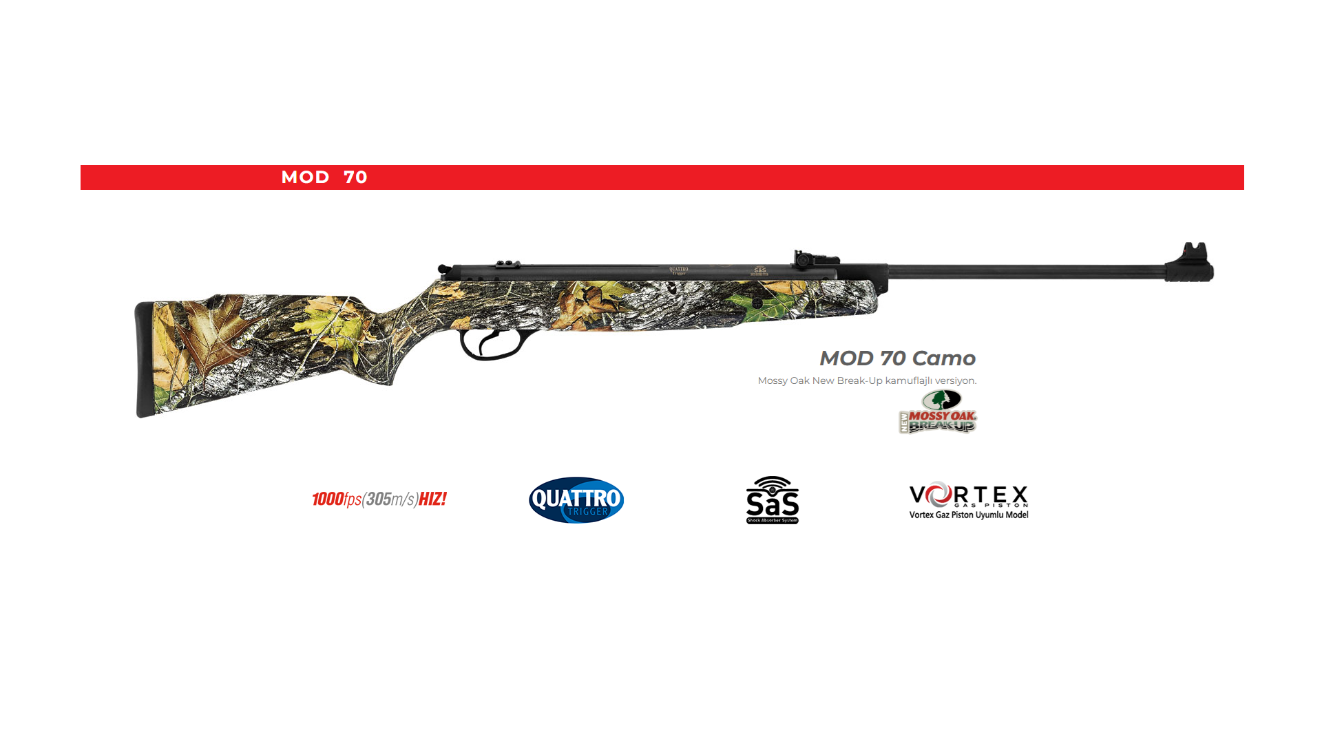 HATSAN MOD 70 CAMO Kırma Namlu Havalı Tüfek